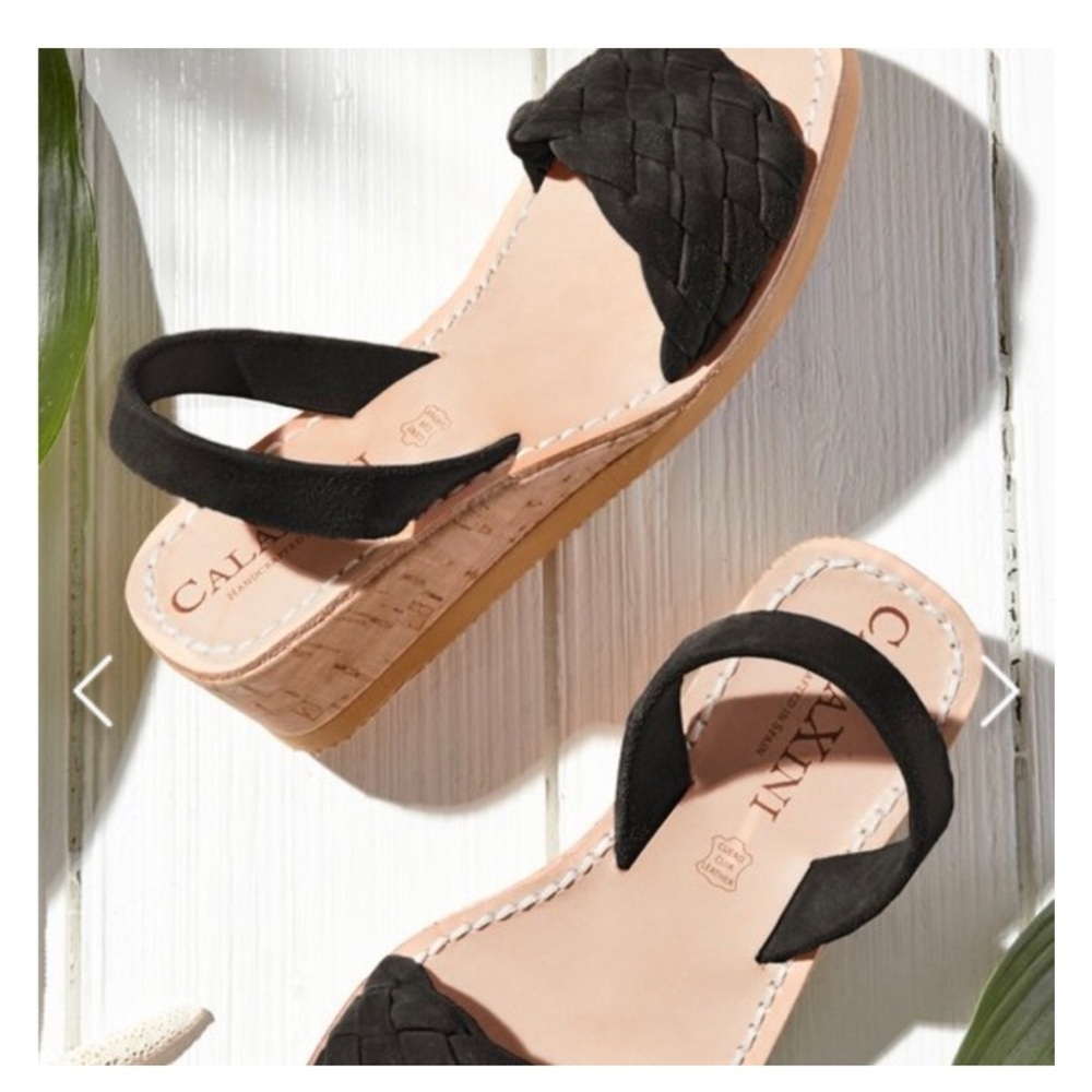 CalaXini simply perfect wedge braided suede sandals made
In Spain 37 US 6.5